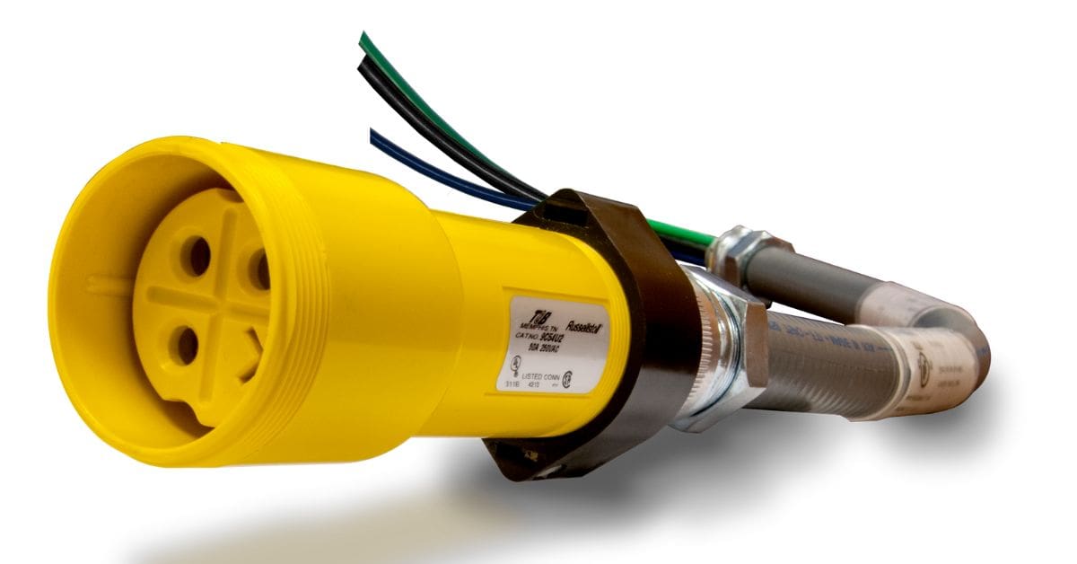 Russellstoll Pin & Sleeve Connectors Used for Food Industry